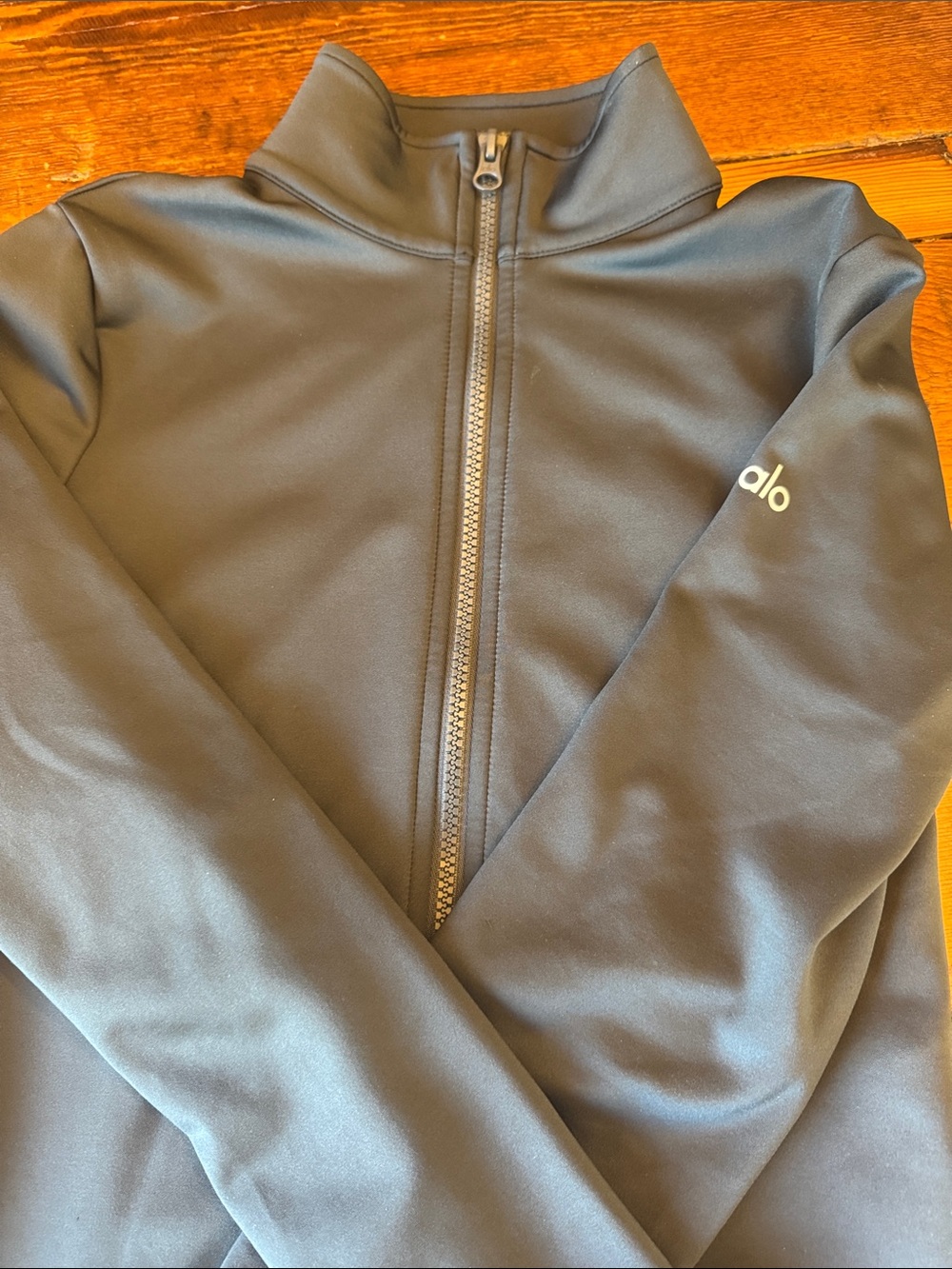 ALO Yoga Full Zip Jacket Charcoal Gray M Stretch W4670R - Picture 6 of 6